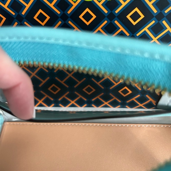 Tory Burch Blake Clear Mini Tote Bag Clear Blue Green - Picture 9 of 9